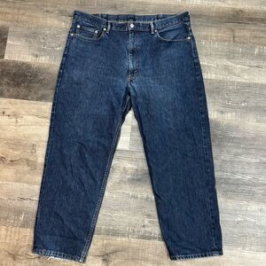 Levi’s 550 Relaxed Fit Men's Dark Blue Jeans 42x30, pre-owned condition